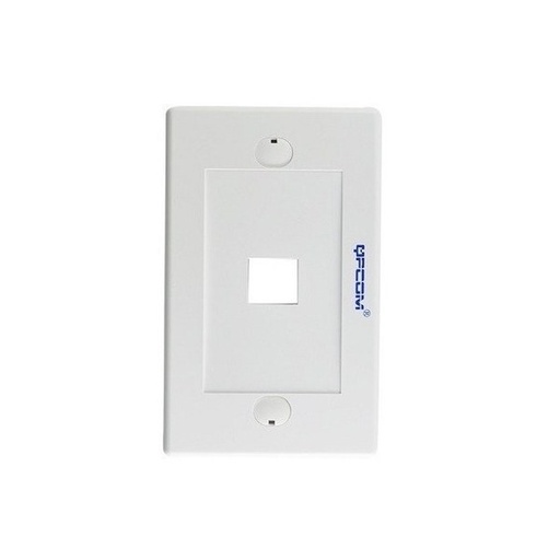 [00000183] Face Plate QPCOM QP-317H1WH 1 puerto
