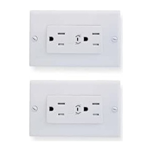 [00000182] Face Plate QPCOM QP-317H2WH 2 puertos