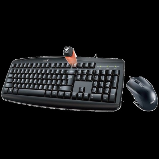 [00000471] Teclado y Mouse GENIUS KM-200 alambrico Black