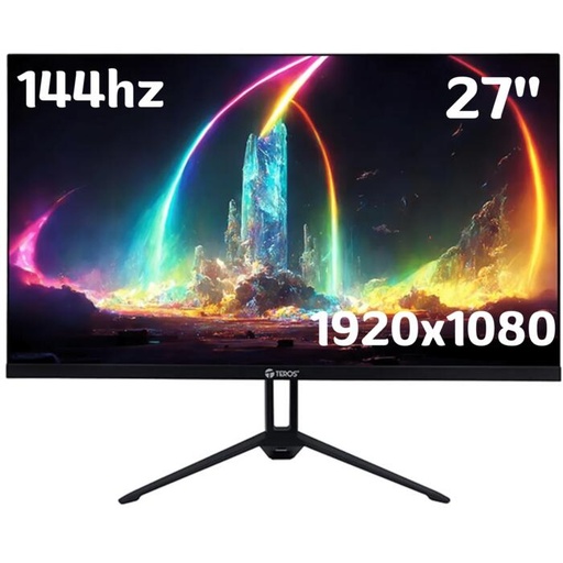 [00056471] Monitor TEROS TE-2714S 27" Gamer Plano 1920 x 1080 144HZ -1MS/IPS Plano HDMI + DP + Audio Out