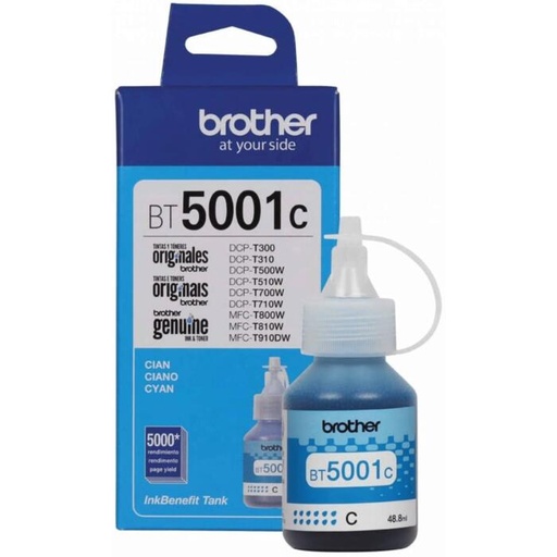 [00053839] Tinta BROTHER BT5001C Cyan T310/T510W/T520W/T420W/T720DW