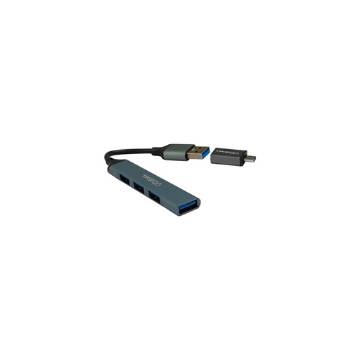 [00056654] Hub Tengu Treqa USB TYPE C to 4USB 3.0 Silver
