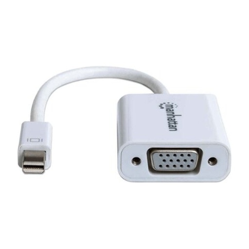 [00000076] Convertidor MNHATTAN Mini Display Port a VGA 1080P Blanco