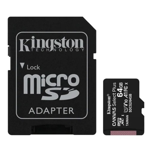 [00056740] Micro SD Kingston 64GB microSDXC Canvas Select Plus Gen3 100MB/s A1 C