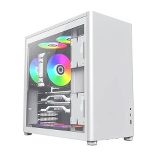 Case AZZA Figther AZ-290 Gaming vidrio templado 7slots 4 ventiladores 2USB2.0 y 1 USB 3.0 RGB