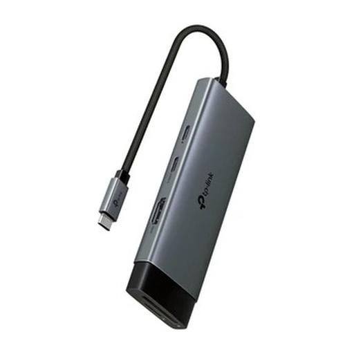 [HUBTPLUH5020C] HUB TP-Link USB Tipo-C 5 in 1 con Puerto HDMI 4K 60Hz Carga Rapida 100W Silver