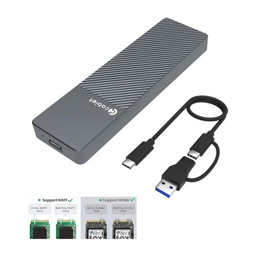 [CASARGAC-1038BK] ENCLOSURE ARGON AC-1038 M.2 MVMW PCI-E SSD USB-TYPE C NEGRO