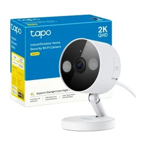 [CAMTPLTAPOC120] CAMARA TP-LINK TAPO C120 FIJA INT-EXT 4MP 2K QHD VIS. NOCT. COLOR WI-FI BIDIRECIONAL 512GB IP66