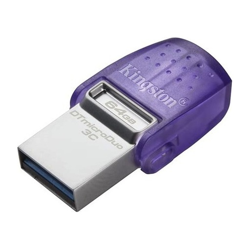 [FMEKINDTD3CG364] FLASH MEMORY KINGSTON 64GB DATA TRAVELER MICRO-DUO3CG3 TYPE-A - C PURPLE