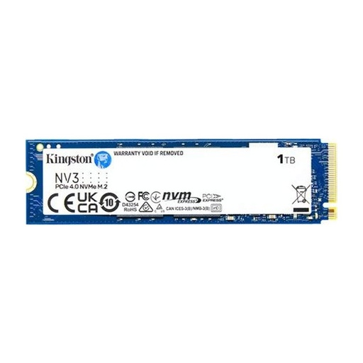 [HDDKINSNV3S1000] SSD KINGSTON 1TB M.2 2280 SNV3S-1000G PCIe 4.0 x 4 NVMe 6000-4000MB-s NAND 3D