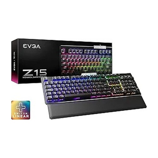 [KEYEVG821W115US] TECLADO EVGA GAMING Z15 RGB LED RERTROILUMINADO RGB MECANICO NEGROK