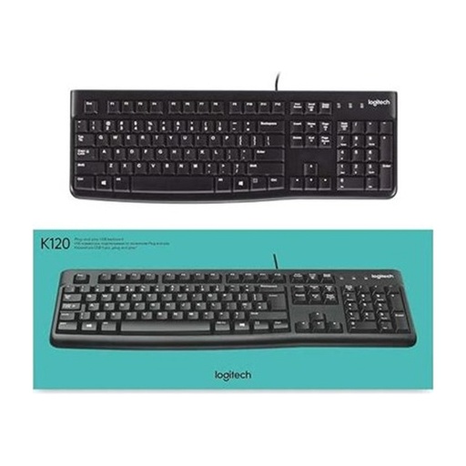 [KEYLOG920004422] TECLADO LOGITECH K120 NEGRO USB PLUG AND PLAY RESISTENTE A SALPICADURAS