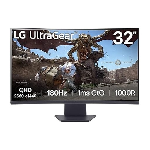 [MONLGX32GS60QCB] MONITOR LG 32NC ULTRAGEAR GAMING CURVO QHD 2560X1440 IPS 1MS 180Hz FreeSync Black
