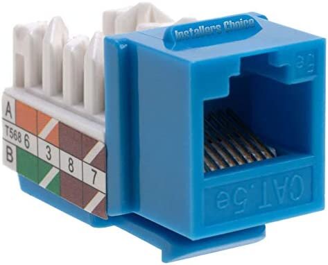 [00002478] Keystone Jack Cat5 Qpcom Azul