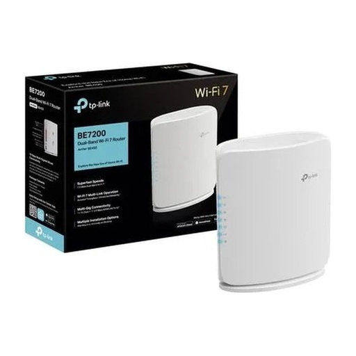 [ROUTPLARCHBE450] ROUTER TP-Link BE450 Wi-Fi 7 BE7200 Doble Banda MLO 1P 2.5Gbps 3P 1Gbps