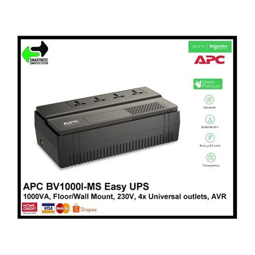 UPS APC BV1000 INTERACTIVO EASY UPS 120V 6 TOMAS 600VATIOS-1.0KVA