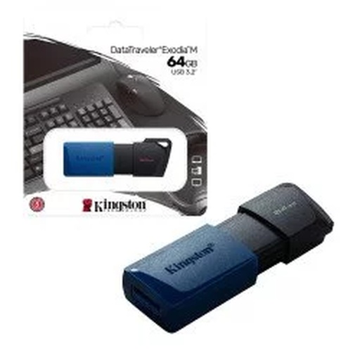[00056851] Memory Flash Kingston DataTraveler Exodia 64GB USB 3.2 Pink Neon