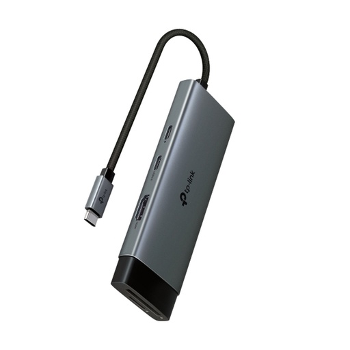 [00056865] HUB TP-Link USB Tipo-C 7 in 1 con Puerto HDMI 4K 60Hz. SD microSD Fast Charge Silver