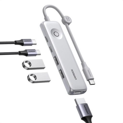 [00056883] HUB Tengu T-304 USB-C to 4Puertos USB 3.0 5Gbps Silver