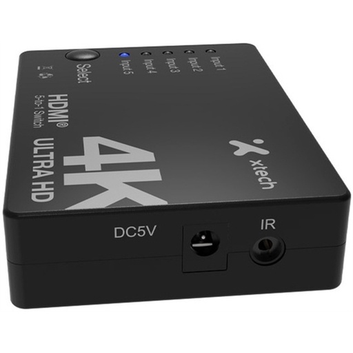 [00056893] Switch Xtech XHA-430 5 Puertos HDMI 4K Ultra HD