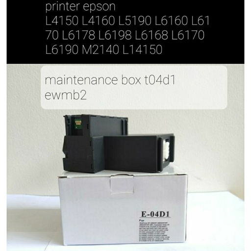 Caja de Mantenimiento para Impresora EPSON  L4150, L4160, L6161, L6171, L6191, M2140, M2170, M3170, L6270,L6470,L6490,M1180, L14150 ...