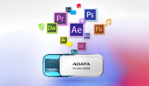 [00053695] Memory Flash ADATA UV240 64GB UV240 Black USB 2.0